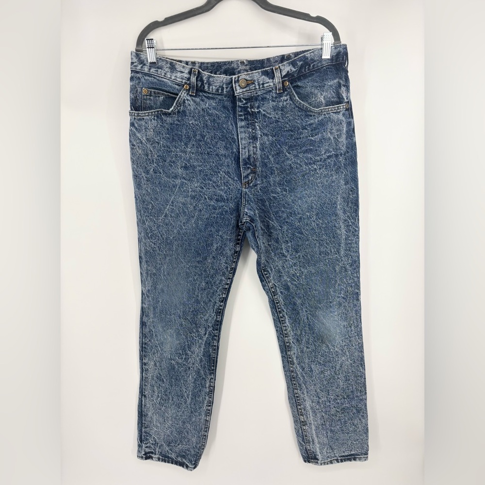 Vintage Lee Jeans Acid‎ Wash Straight Leg Size 38